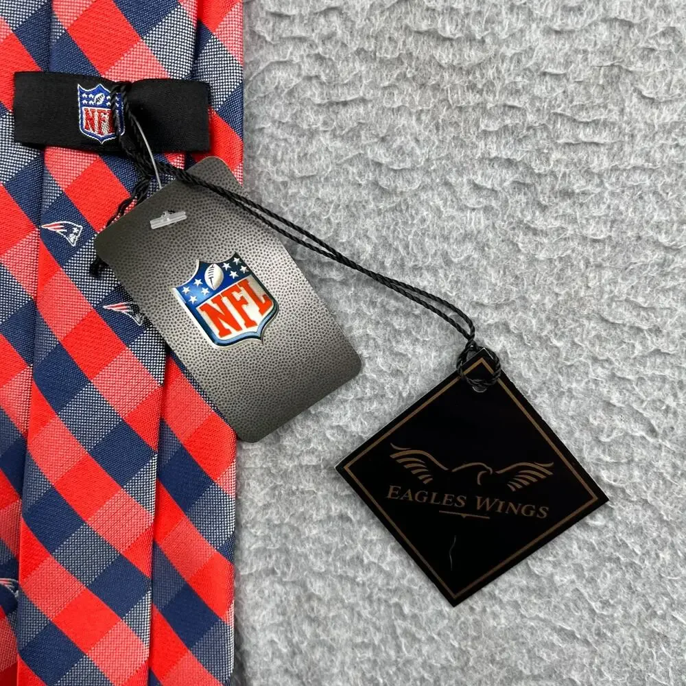 New England Patriots Necktie NFL Polyester NEW NWT Eagles Wings Blue Red